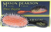 Mason Pearson Pocket Nylon Dark Ruby/Black Paddle borstel