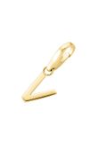 Giorgio Martello Milano Giorgio Martello Gouden (verguld) bedel | Letter V | 925 Zilver