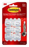 Command Mini-haken, 6 haken, wit en 8 kleine plakstrips