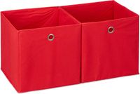 Merkloos 4x opbergbox - rood