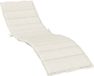 vidaXL Ligbedkussen - 200x50x4 cm - Stof - Gemêleerd - Crèmekleurig