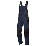 BP 1821-565-1432-60/62n Stretch tuinbroek met clipbevestigingen, 285 g/m² stofmix nachtblauw/zwart, 60/62n