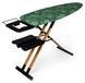 OEM Table à repasser de 130x47 cm, réglable en hauteur, avec roulettes, en bois naturel