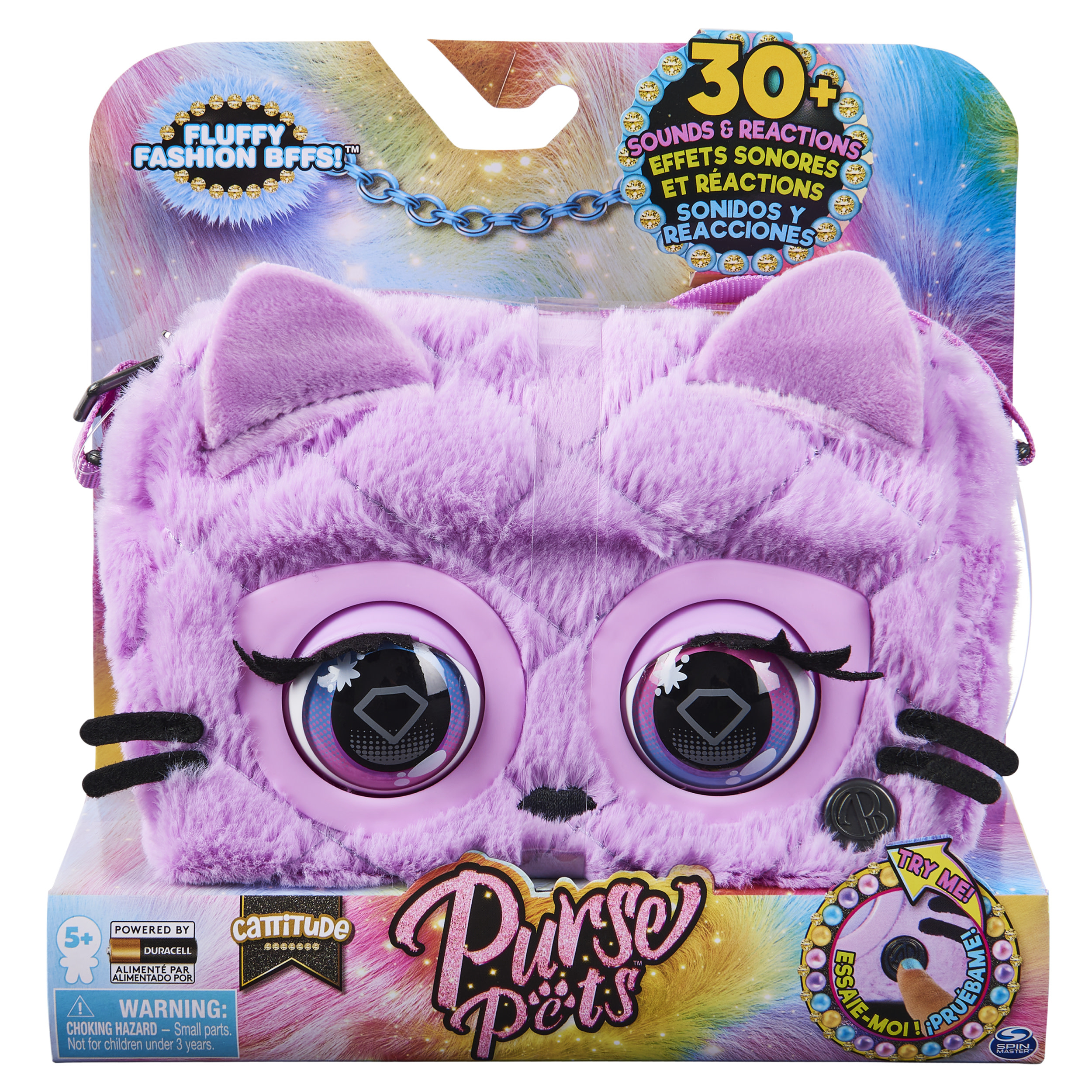 Spin Master Purse Pets - Cattitude Interactieve tas met meer dan 30 geluiden en reacties