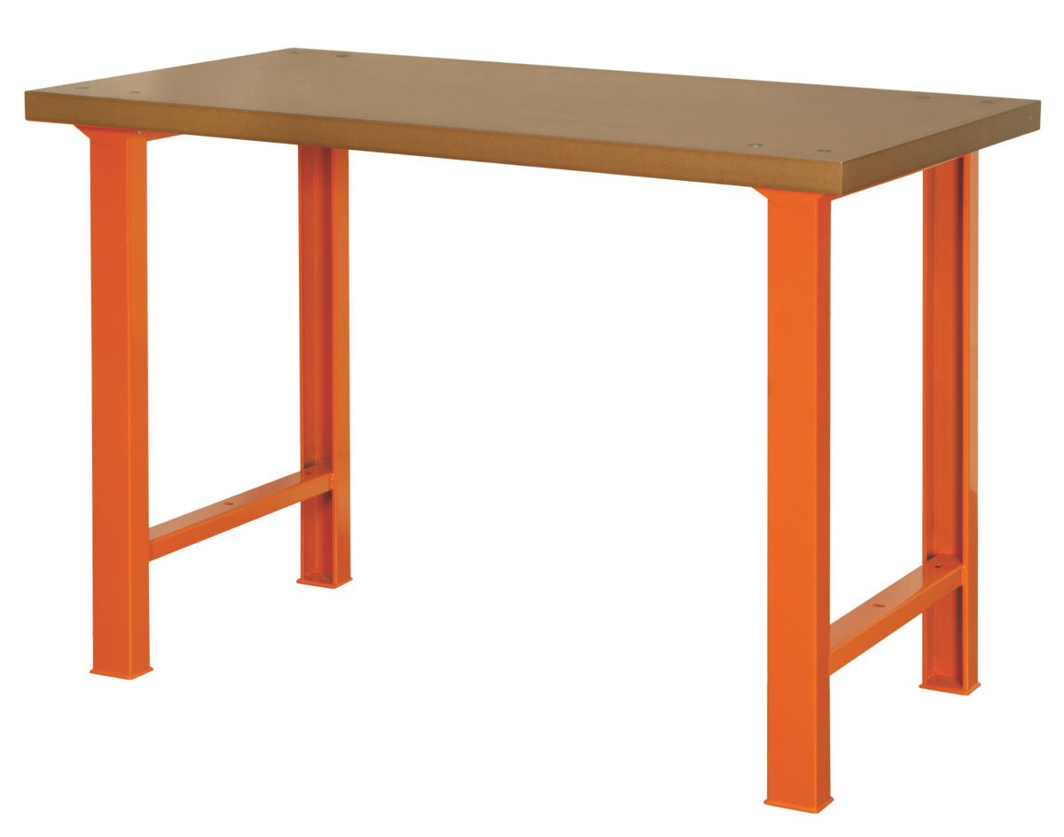 Bahco Werkbank | heavy-duty | met MDF werkblad | 4 poten | grijs | 1800 mm x 750 mm x 1030 mm