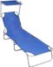 Maison Exclusive - Fauteuil pliant avec auvent, bleu, aluminium