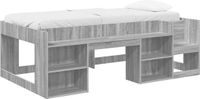 vidaXL Kinderbedframe met opbergruimte Grijs Sonoma 80 x 200 cm
