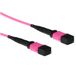 ACT 12 meter Multimode 50/125 OM4 glasvezel patchkabel polarity A met MTP female connectoren