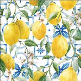 Ambiente Europe Ambiente Servetten – Mediterrane Citroenprint – 20 Stuks – 3-laags – FSC Papier – Chloorvrij – Waterbasis Inkt