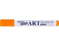 Kreul 90602 – Javana artmarker, briljante stofverfstift voor lichte stoffen met universeel inzetbare penseelpunt, circa 1-3 mm, oranje