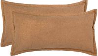 vidaXL - Kussensloop - 2 stuks - HOUTEN - Beige - 40 x 70 cm - Bouclé