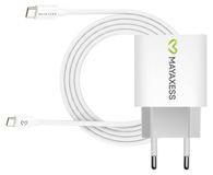 Mayaxess, adaptateur secteur 20W pour Galaxy S23 FE + câble USB-C 1 mètre, blanc