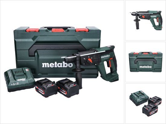 Metabo KH 18 LTX 24 Accu Combihamer Set - 18V - 2x4.0Ah - In Metabox