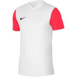 Nike Heren Short Sleeve Top M Nk Df Tiempo Prem Ii Jsy Ss, Wit/Bright Crimson/Zwart, DH8035-101, L