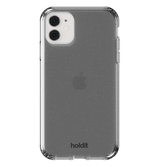 Holdit Glitter Case geschikt voor Apple iPhone 11 / Xr - Zwart