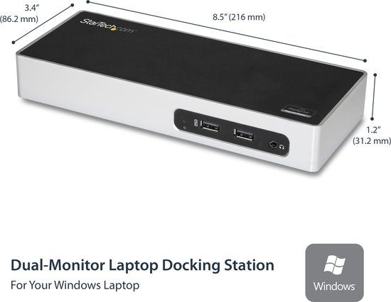 StarTech.com USB 3.0 Docking Station - 6x USB 3.0 - Dual Monitor
