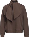 Object Trui Objarina L/s Oz Tie Sweatshirt Noos 23049534 Seal Brown Dames Maat - S