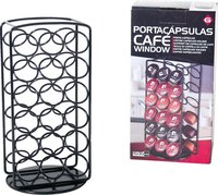 Gerimport Capsulehouder koffiecups 36 Cups – Koffie Houder en Standaard – 36 Capsules – 18x30cm - Zwart