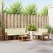 vidaXL Acacia Hout Loungeset 6-delig Natuurlijk en Crème Inclusief Tafel