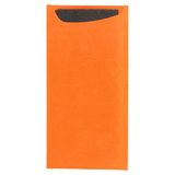 Bestekzakjes + servet "Just In Time" 90 + 10Pe Gsm + (17Gsm) 11,2X22,5 M Oranje Cellulose - 100 Eenheden