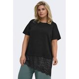 ONLY CARMAKOMA Plus Size gebreide top - zwart