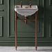Hudson Reed Richmond Lavabo sur pieds rétro – 50 cm – Bronze satiné – 2 trous - Trop plein