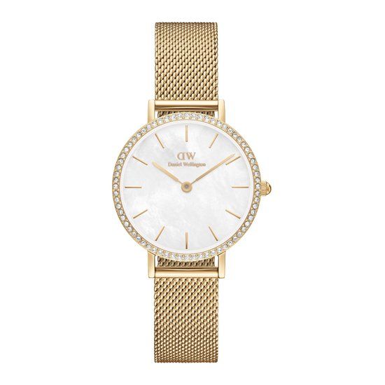 Daniel Wellington Petite Bezel 28mm Gold Dial Gold Steel Women's Watch DW00100662