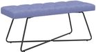 vidaXL Bank met knopen tufting Jeans Blauw 110 x 40 x 46 cm Stof