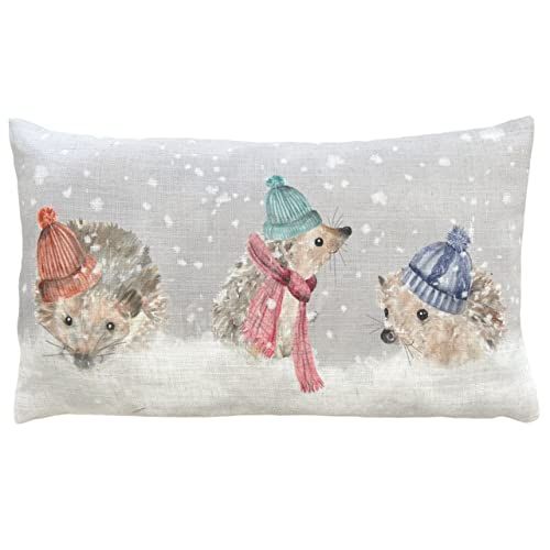 Evans Lichfield Snowy Hedgys Cushion Cover