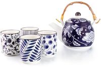 Ibili Flora Theepot 4 Bekers Paars