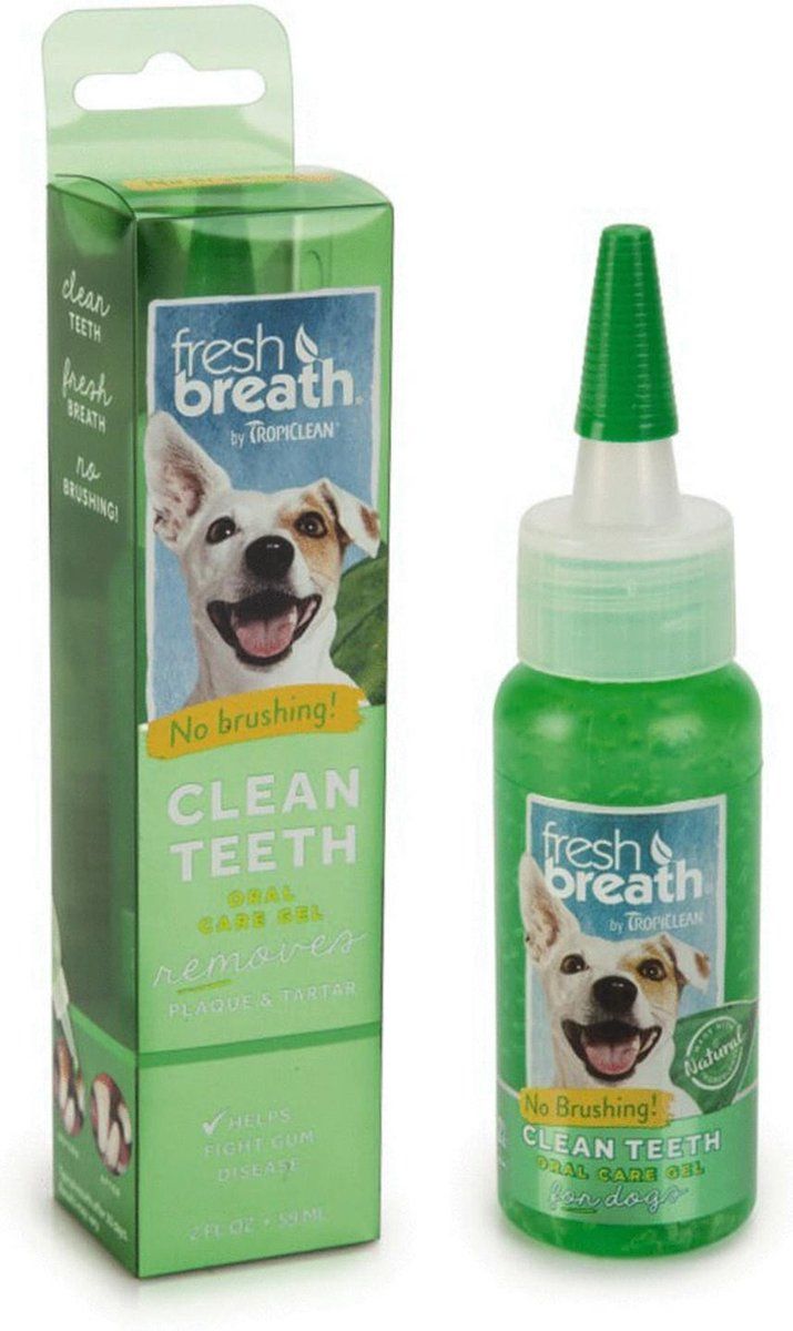 Tropiclean Fresh Breath Clean Teeth Oral Care Gel - Mint - 59 ml