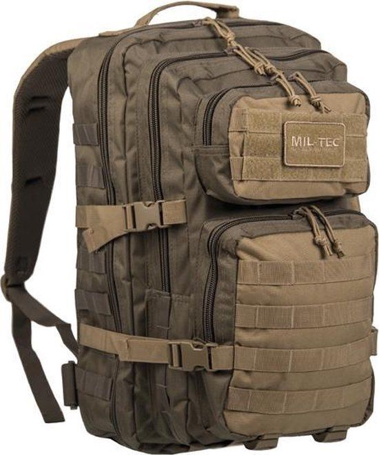 Mil-Tec US Assault Pack Rugzak, S, Ranger Green/Coyote