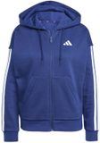adidas Damescapuchon met volledige rits Essentials 3-Stripes Blauw/Wit S