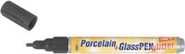 C.Kreul KREUL Glitter Antraciet Grijze Glas- en Porseleinstift - Porcelain+GlassPen Glitter 160 °C