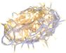 Led-lichtsnoer voor kerstversiering en decoraties (gordijn 3 m, 144 lampen, warm)