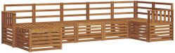 vidaXL Acacia Hout Hoek Loungeset Naturel