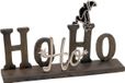 Décoration de Noël en bois "HO HO HO" - en bois et aluminium