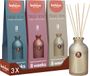 Bolsius - Geurstokjes True Joy - 3 Geuren - Vanilla Delight - Floral Blessings - Woody Wellness - 80 ml - Giftset