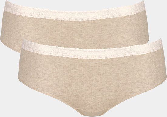 Sloggi Go Ribbed Hipster 2-Pack - Grey - Women's S