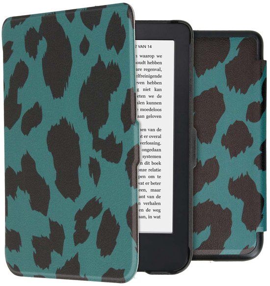 imoshion Design Slim Hard Case Sleepcover voor de Kobo Clara 2E / Tolino Shine 4 - Green Leopard