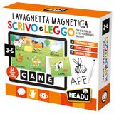 Headu It27897 Magnetische vormen van het alfabet om te lezen en te schrijven, educatief spel voor kinderen van 3 tot 6 jaar, gemaakt in Italië
