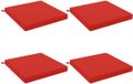 vidaXL - Coussin d'assise - SOEST - 4 pièces - 100% Polyester - Rouge