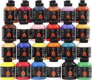 Pigment Art School Acrylverf, Diverse Kleuren, 24x500 ml