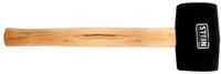Stein Marteau en caoutchouc noir avec manche en bois 700g Or