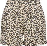 ONLY - ONLLOWA-MARTINA SHORTS WVN Dames Korte broek - Pumice Stone AOP:BLACK LEO - XL