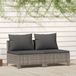 Maison Exclusive - Banc de jardin pour 2 personnes avec coussins, gris, en polyrotin