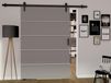 LIVOURNE Porte coulissante 106 cm gris