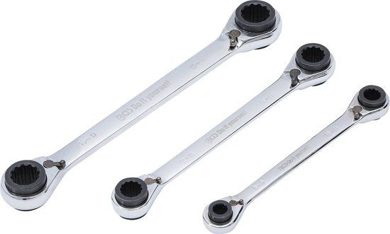 BGS Ratel-ringsleutelset 4-in-1 SW 8 x 9 - 18 x 19 mm
