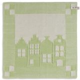Knit Factory Gebreide Keukendoek House - Ecru/Spring Green - 50x50 cm