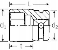 Stahlwille 2309 21 23090221 Zeskant Dopsleutelinzetstuk 1/2 (12.5 mm)